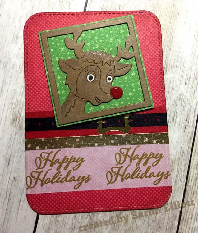 Frantic Stamper Precision Die - Large Peeking Reindeer