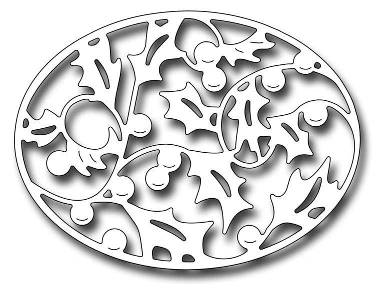 Frantic Stamper Precision Die - Holly Oval