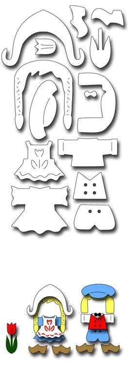 Frantic Stamper Precision Die - Dutch Doll Clothes