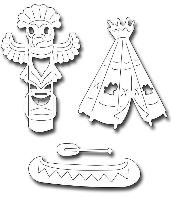 Frantic Stamper Precision Die - Native American Icons