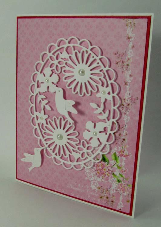 Frantic Stamper Precision Die - Floral Frame and Hummingbirds