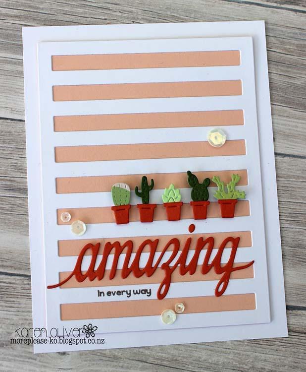 Frantic Stamper Precision Die - Striped Card Panel