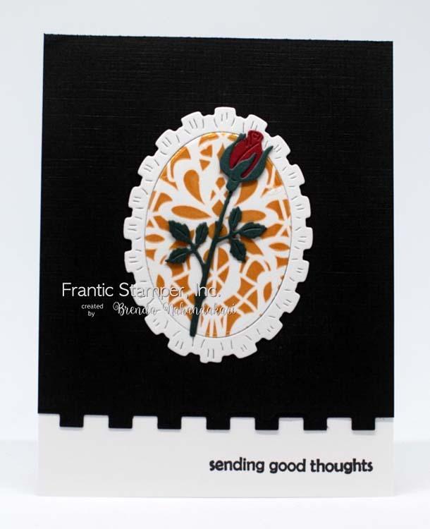 Frantic Stamper Precision Die - Ruffled Oval Frames & Cameo