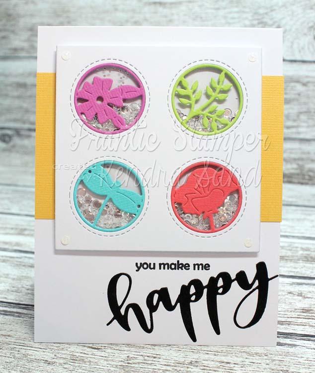 Frantic Stamper Precision Die - Four Spot Square & Nature Vignettes