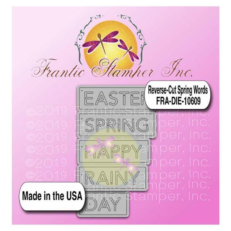 Frantic Stamper Precision Die - Reverse-Cut Spring Words