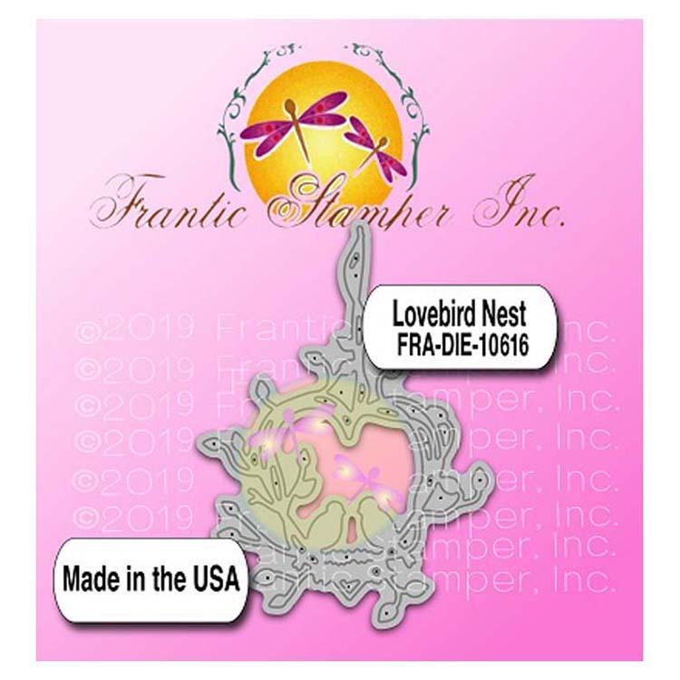 Frantic Stamper Precision Die - Lovebird Nest