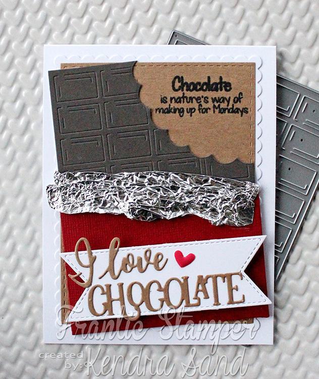 Frantic Stamper Precision Die - Chocolate Bar Card Panel