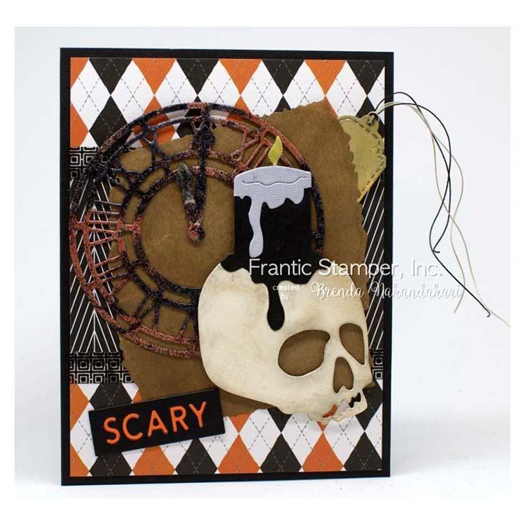 Frantic Stamper Precision Die - Skull Candle