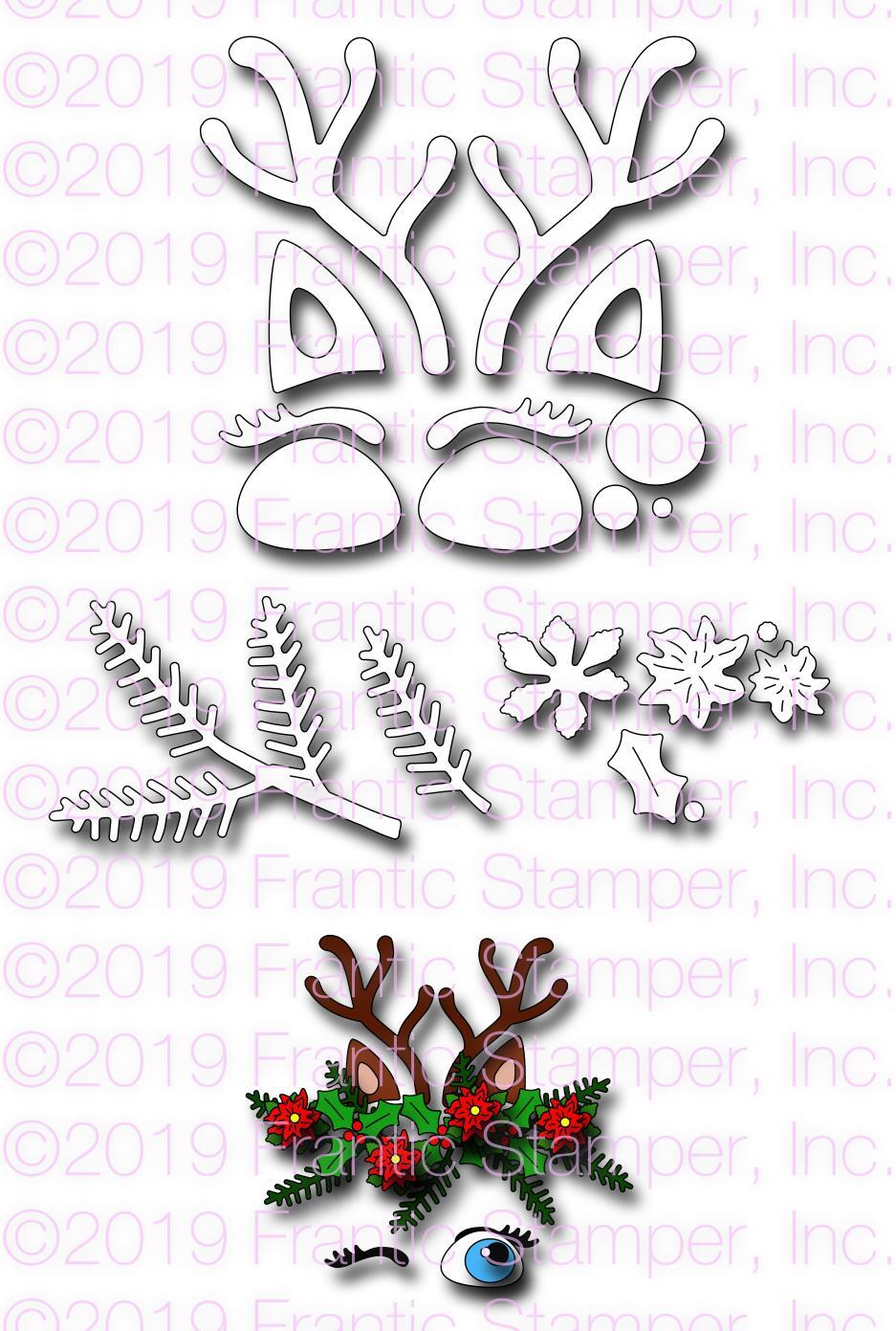 Frantic Stamper Precision Die - Reindeer Features