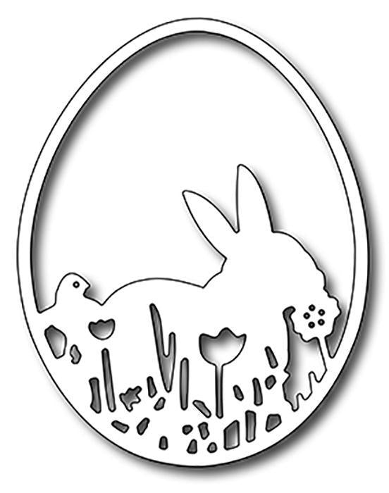 Frantic Stamper Precision Die - Bunny Scene Egg