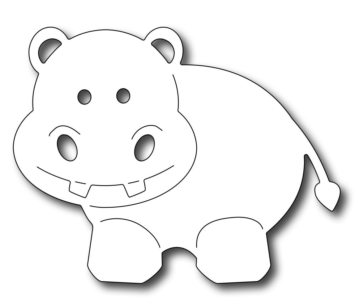 Frantic Stamper Precision Die - Baby Hippo