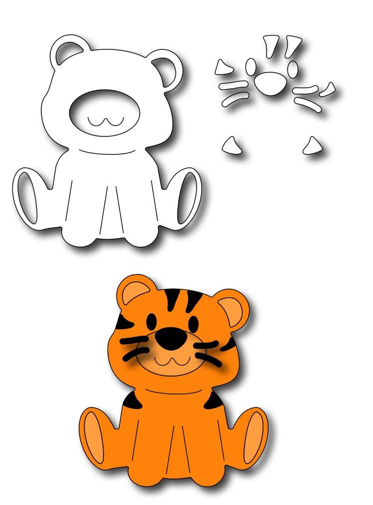 Frantic Stamper Precision Die - Stuffed Tiger