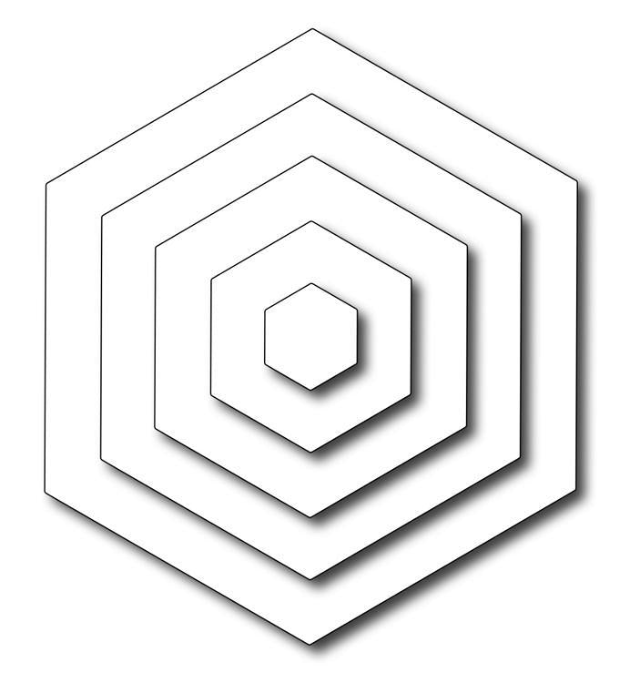 Frantic Stamper Precision Die - Hexagon In-Betweens