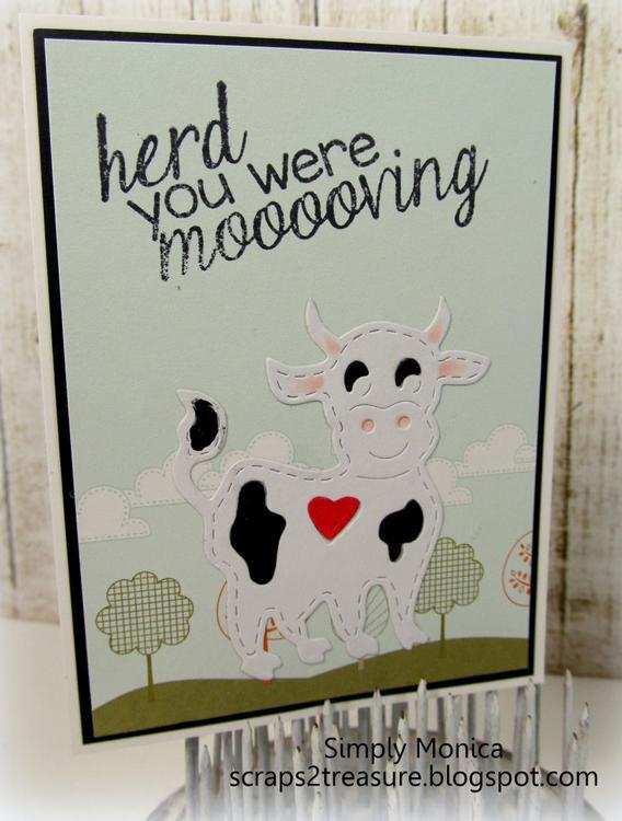 Frantic Stamper Precision Die - Stitched Cow