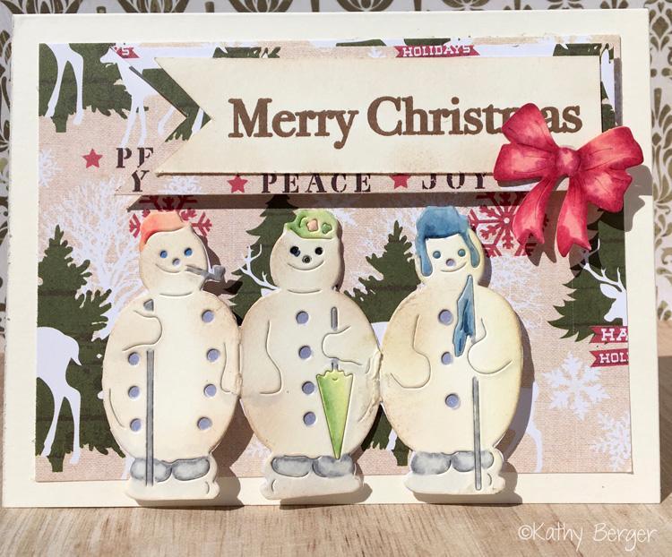 Frantic Stamper Precision Die - Victorian Accordian Snowmen