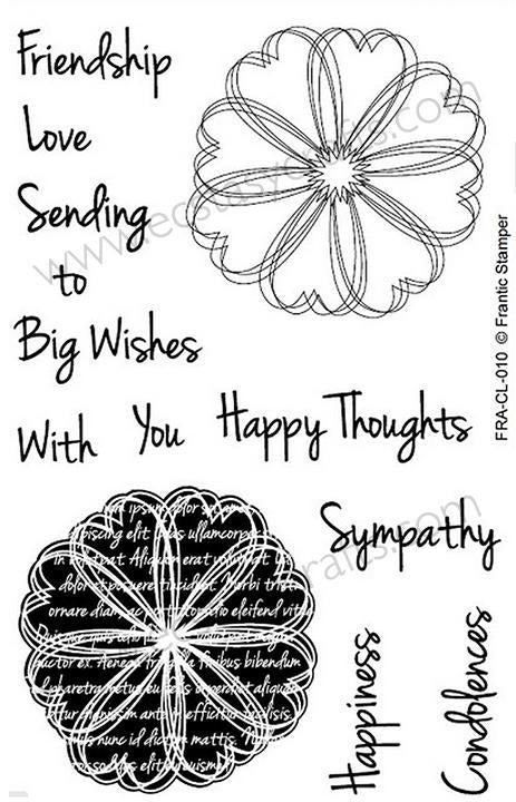 Frantic Stamper Clear Stamp Set - Scribble Flowers #1