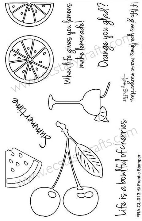 Frantic Stamper Clear Stamp Set - Summertime Fruits