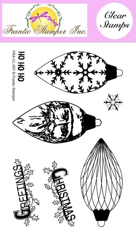 Frantic Stamper Clear Stamp Set - Pinecone Ornaments