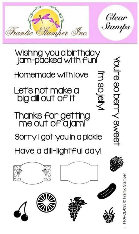 Frantic Stamper Clear Stamp Set - Jam/Pickle Sentiments