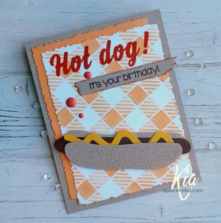 Frantic Stamper Clear Stamp Set - Hot Dog Sentiments