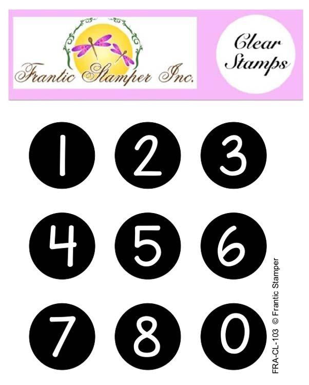 Frantic Stamper Clear Stamp Set - Bottlecap Numbers