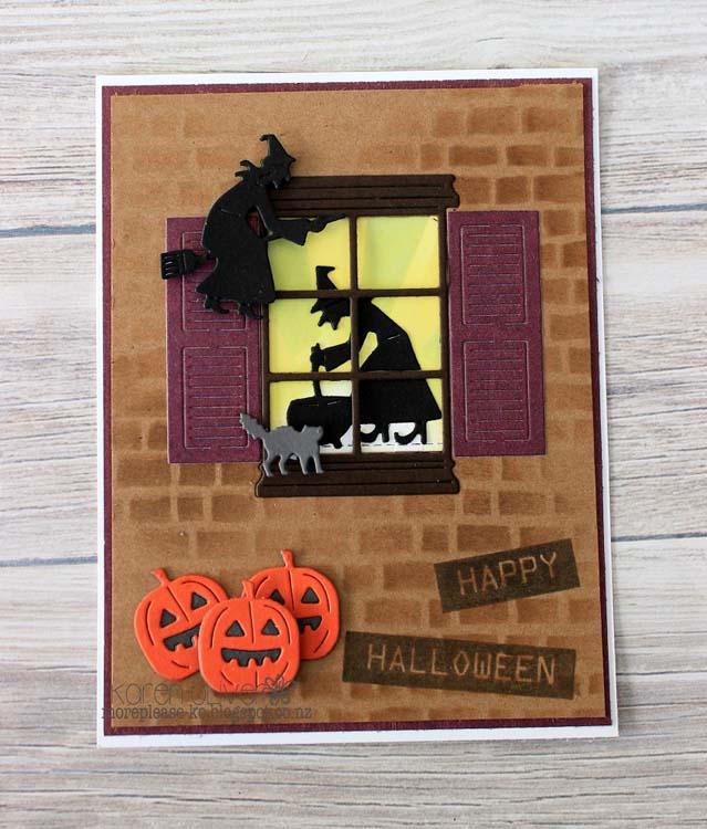 Frantic Stamper Clear Stamp Set - Retro Label Maker Halloween Sentiments