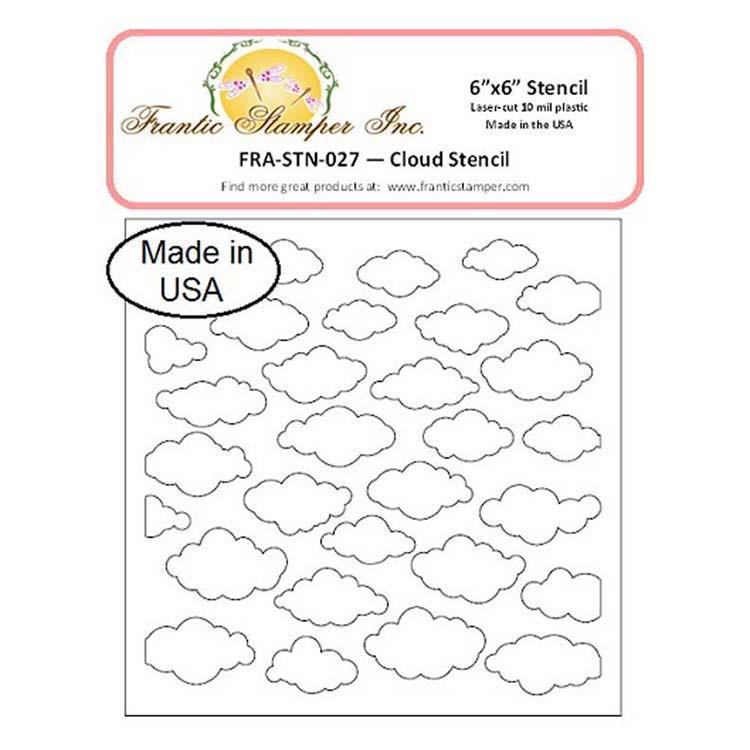 Frantic Stamper - 6"x6" Stencil - Cloud stencil