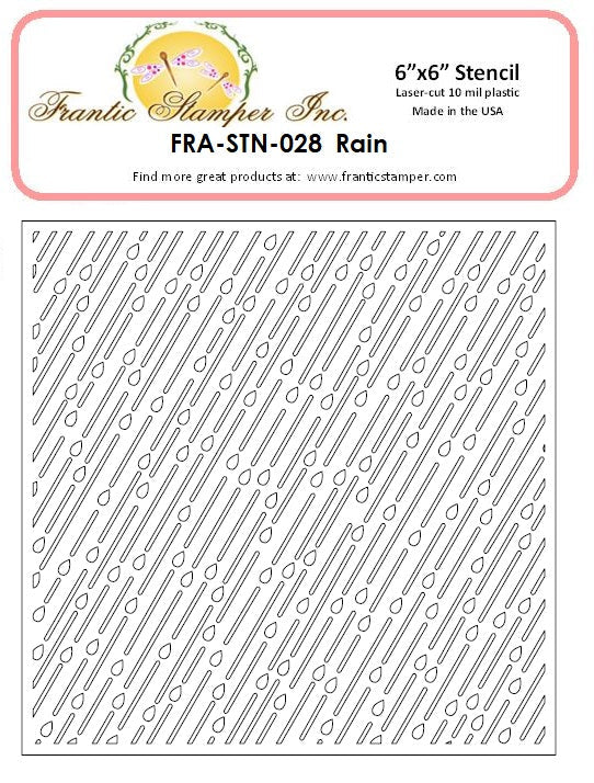 Frantic Stamper Stencil (6x6) - Raindrops