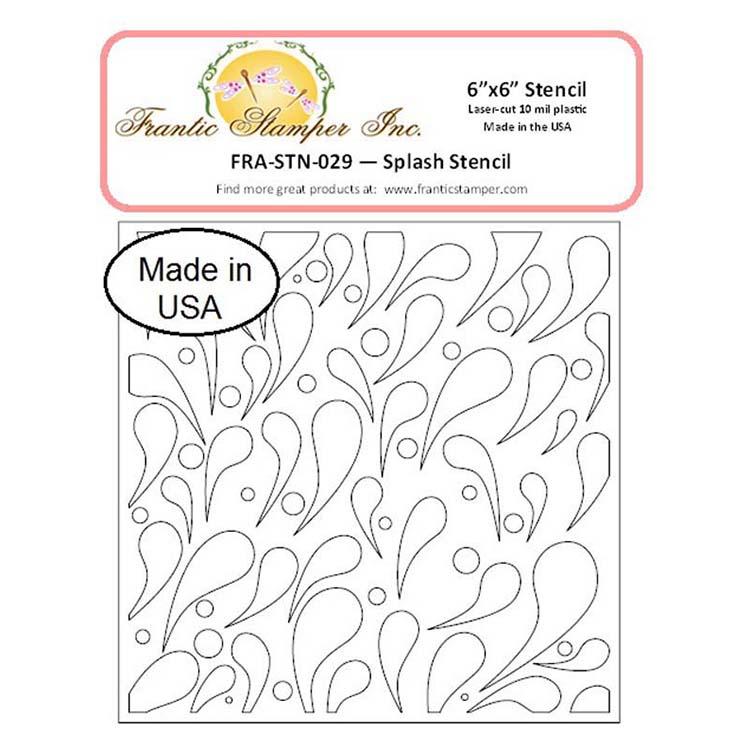 Frantic Stamper - 6"x6" Stencil - Splash