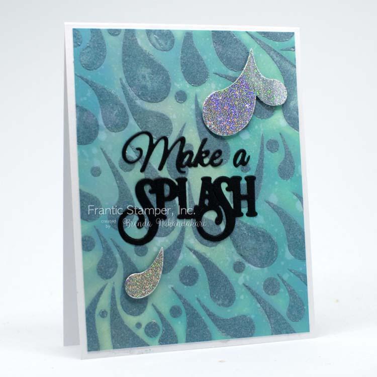 Frantic Stamper - 6"x6" Stencil - Splash