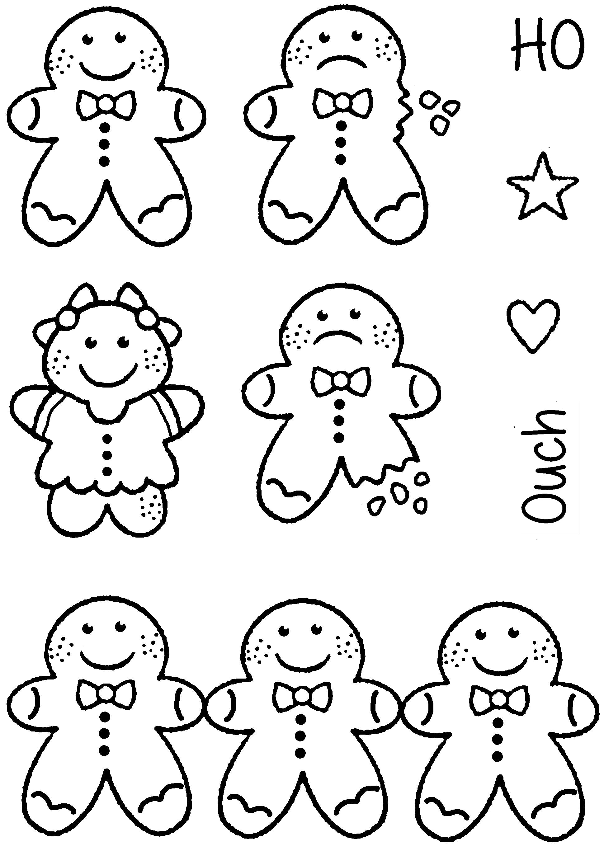 Woodware Clear Singles Tiny Gingerbread Man 3 in x 4 in Stamp