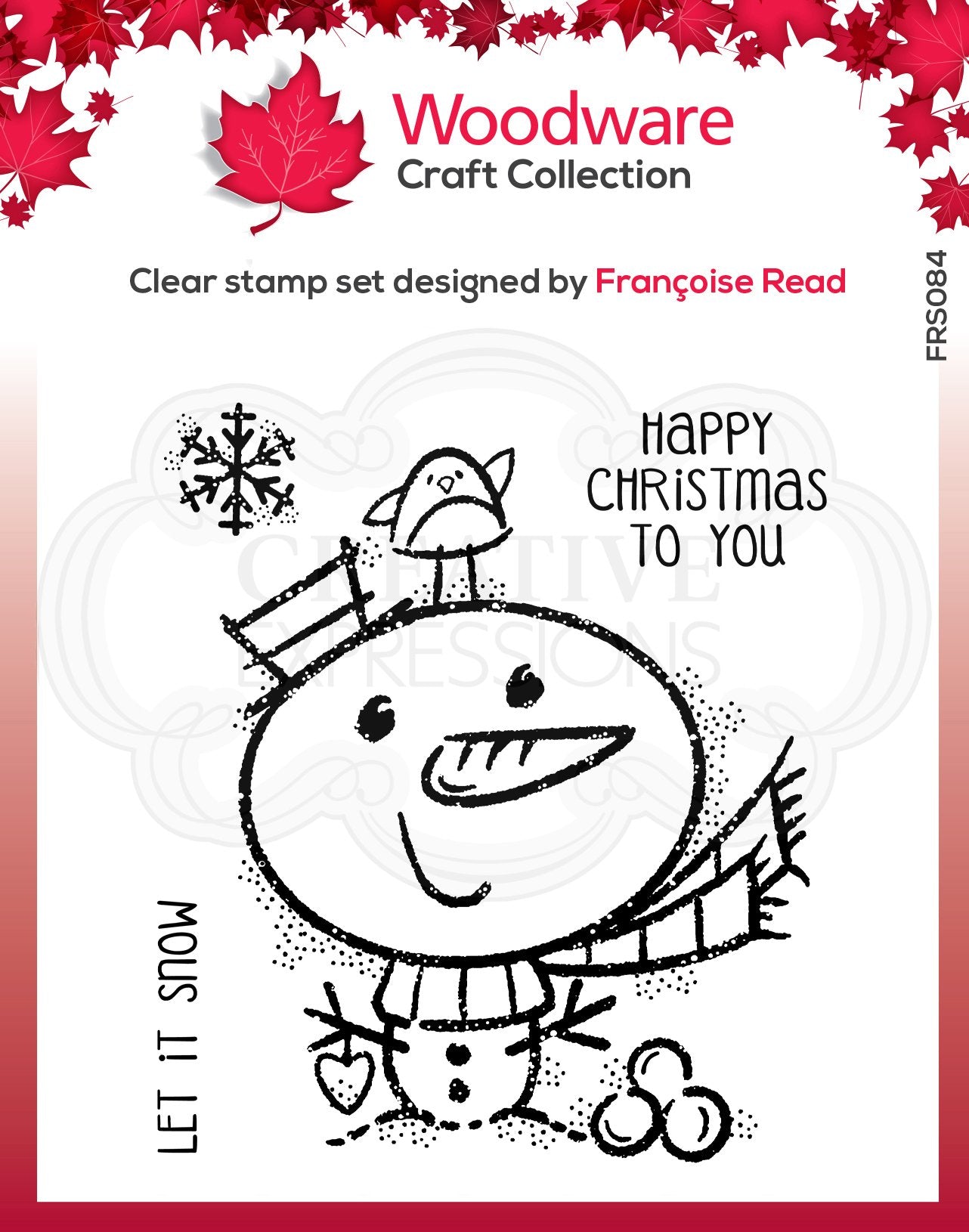 Woodware Clear Singles Little Snowman 4 in x 4 in Stamp