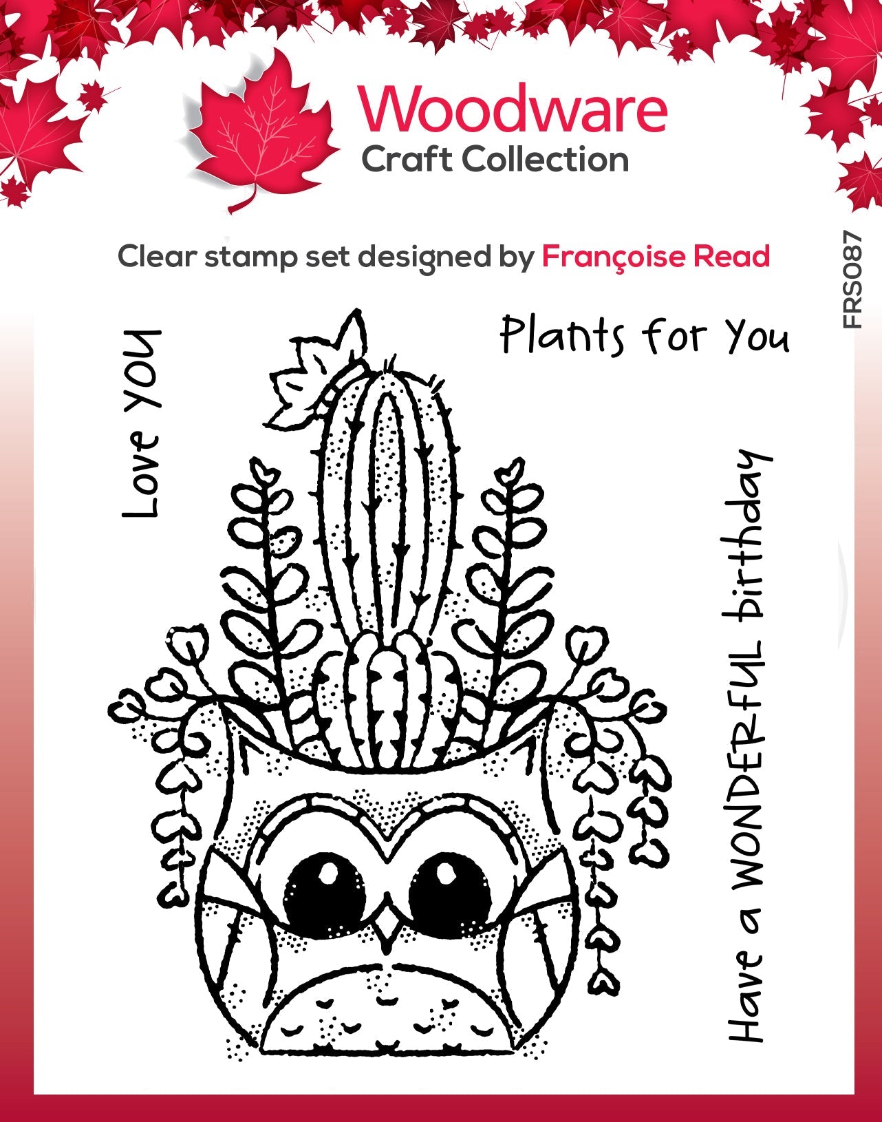 Woodware Clear Singles Owl Planter 4 in x 4 in Stamp