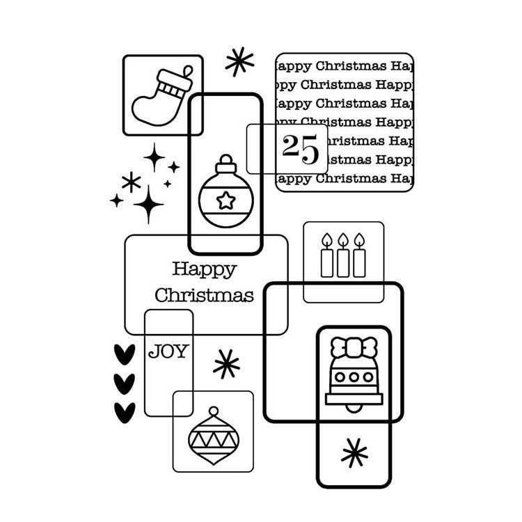 Woodware Clear Singles Christmas Squares