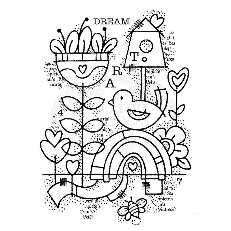 Woodware Clear Singles Dream Garden 4 in x 6 in Stamp