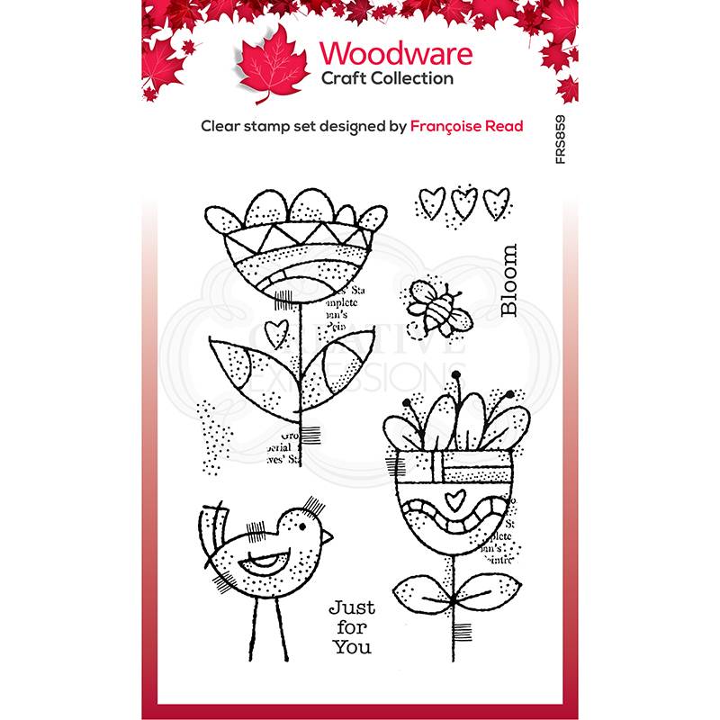 Woodware Clear Singles Blooming 4 in x 6 in Stamp