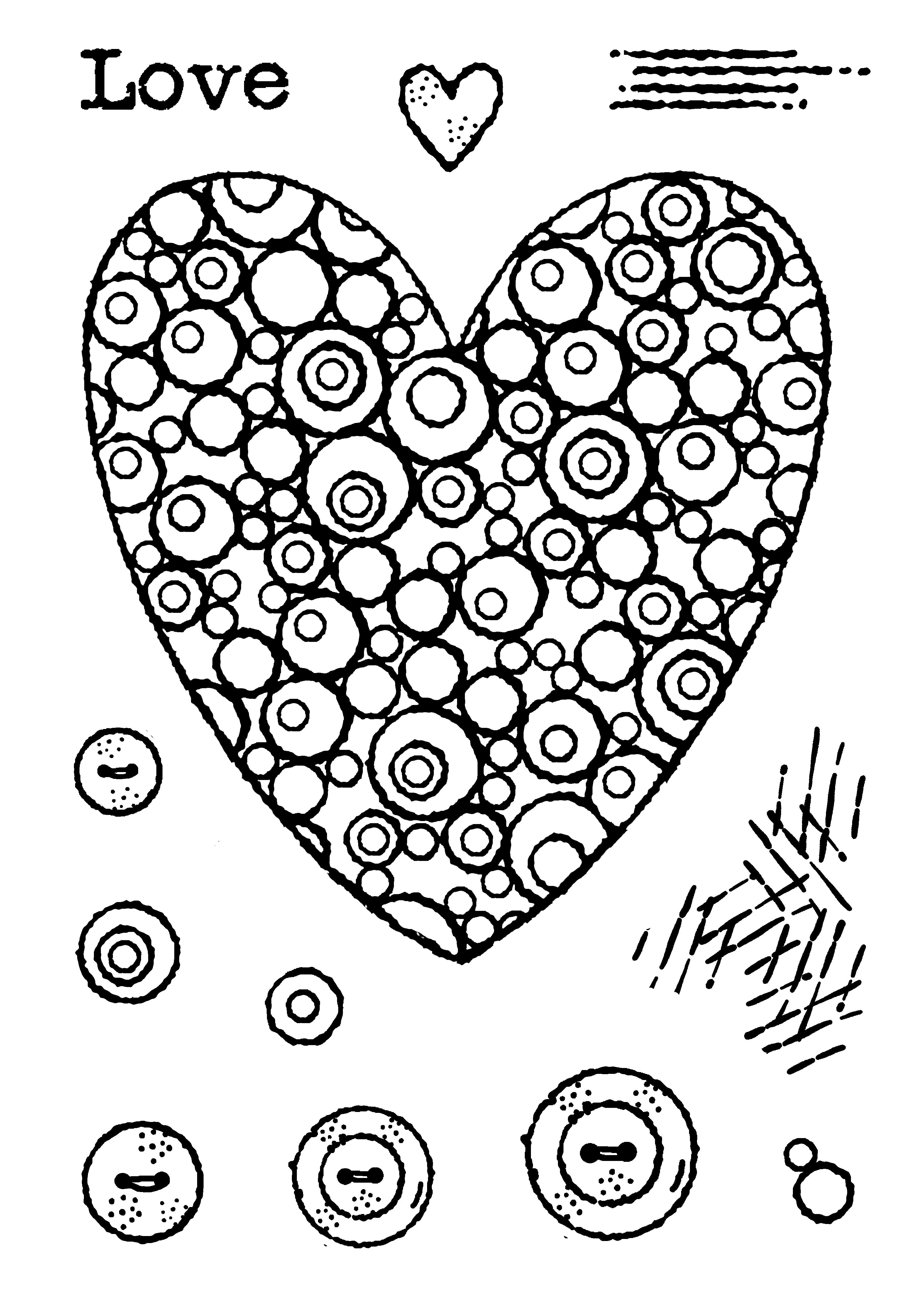 Woodware Clear Singles Bubble Heart 4 in x 6 in Stamp