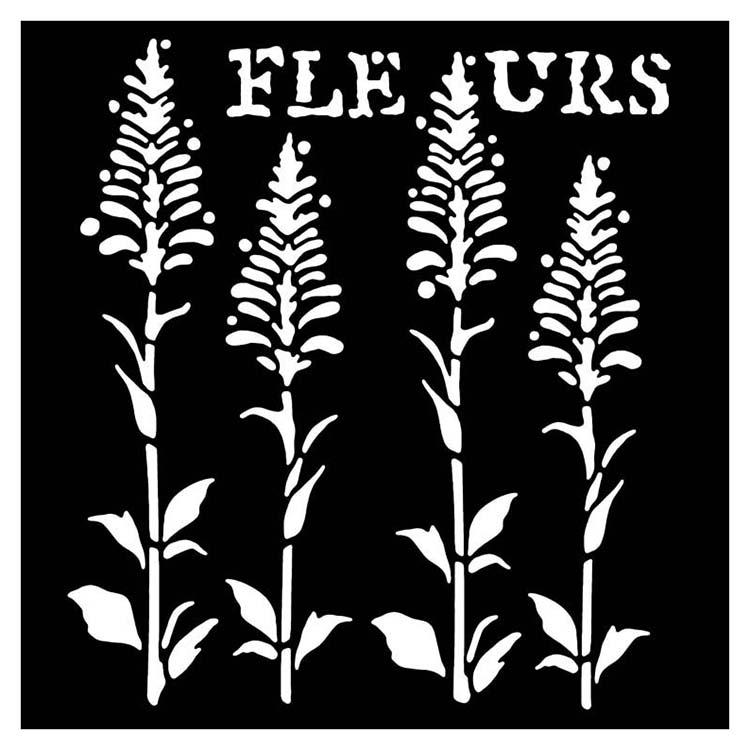 Woodware 6" x 6" Stencil Fleurs