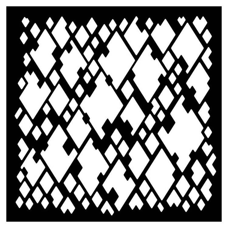 Woodware 6" x 6" Stencil Diamond Mesh