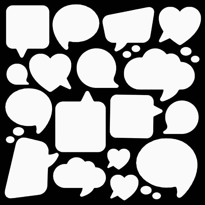 Woodware Speech Bubbles 6 in x 6 in Stencil