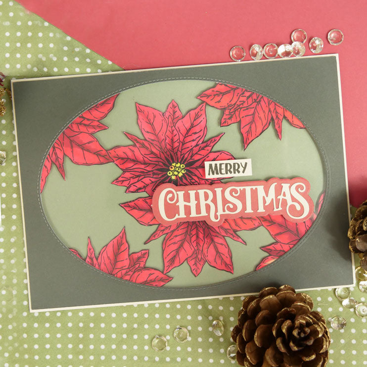 For the Love of Stamps - Picturesque Poinsettias