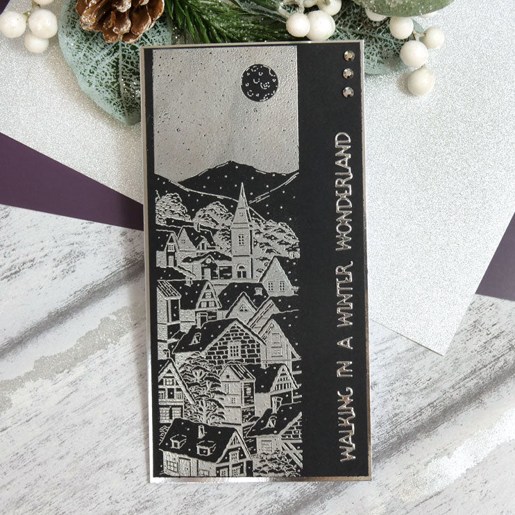 For the Love of Stamps - Snowfall in the Village