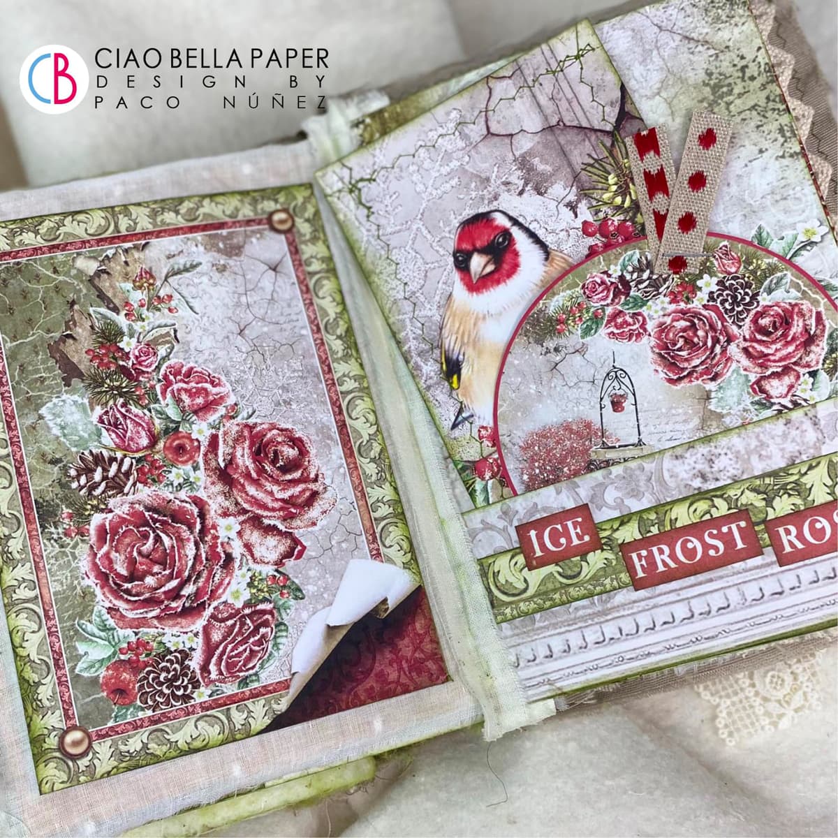 Ciao Bella Frozen Roses Limited Edition Patterns Pad 12x12 8/Pkg