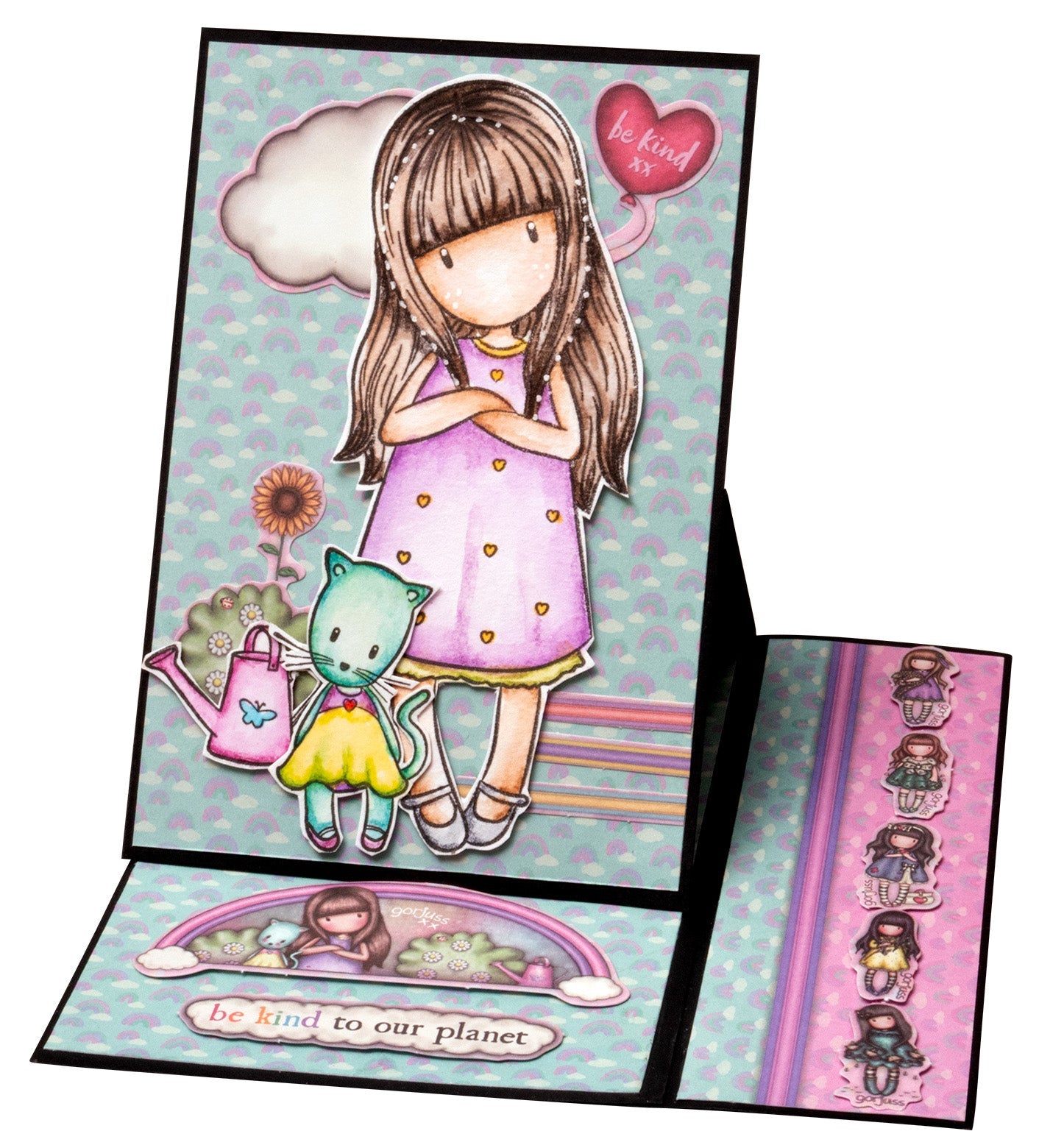 SAN Cling Stamp Gorjuss - Be Kind How Does Your Garden Grow 120x170x5mm 7 PC nr.576