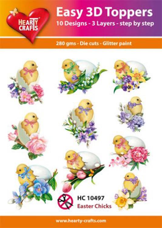 Hearty Crafts Easy 3D Toppers Easter Chicks