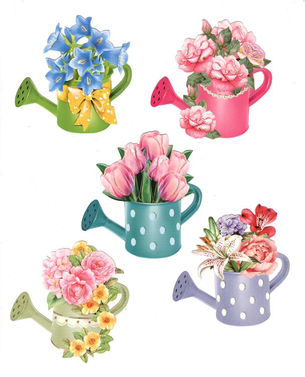 Easy 3D - Flowers in Watering Cans