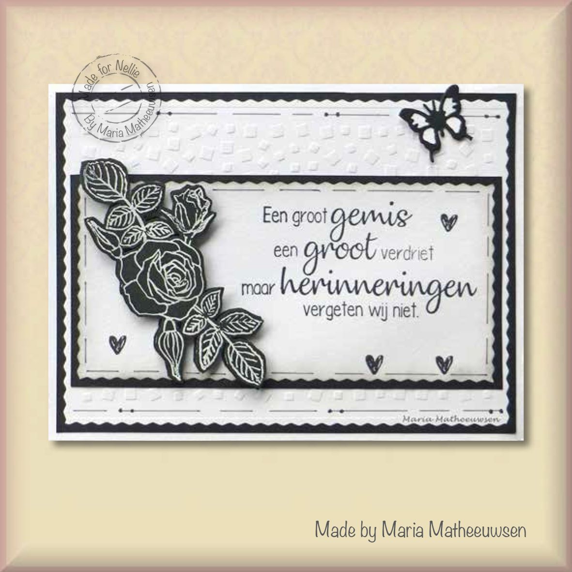 Nellie's Choice Snellen Design Flowers Rose Die & Stamp Set