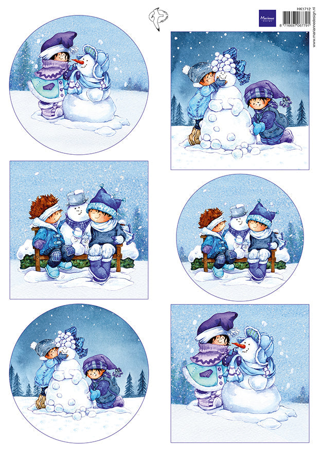 Marianne Design A4 Cutting Sheet - Hetty's Snoesjes - Winter