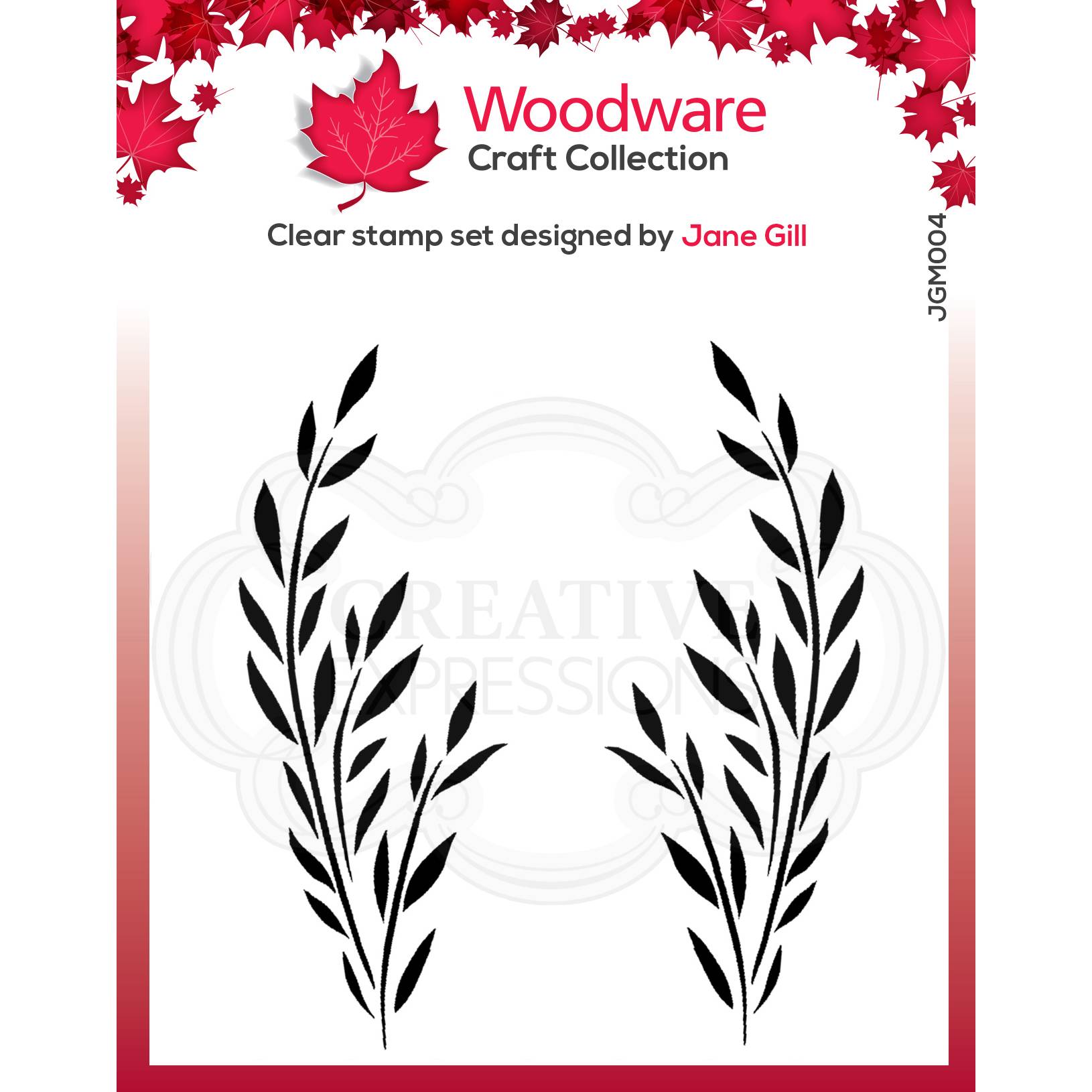 Woodware Clear Singles Bethany Leaf