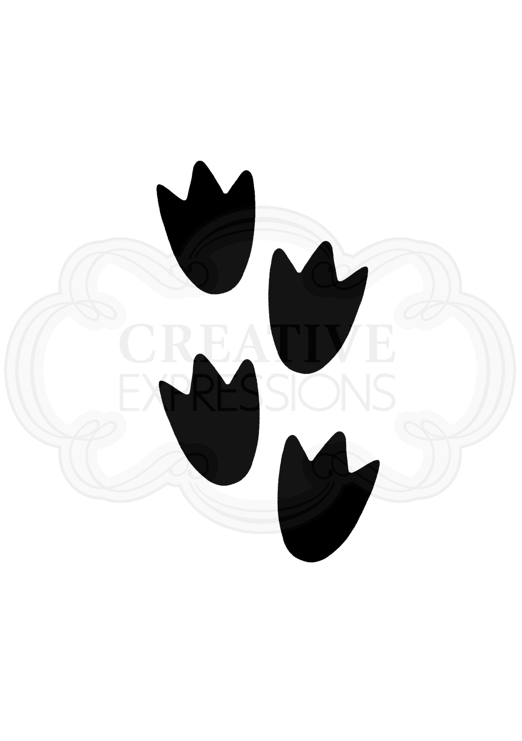 Woodware Clear Singles Festive Fuzzies - Mini Penguin Feet 2.6 in x 1.7 in Stamp